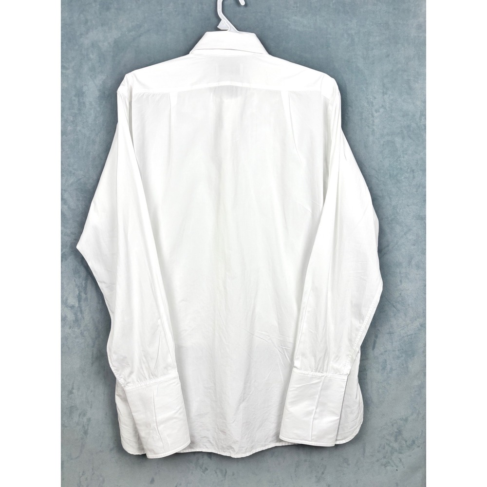 Ben Silver Charleston Tuxedo Shirt White Pleated Bib French Cuff 16.5-33 Canada - Picture 3 of 9